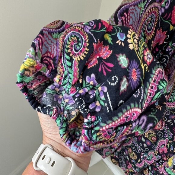 Anthropologie Vibrant Paisley Cover Up Tunic Top Size Medium - Picture 9 of 13